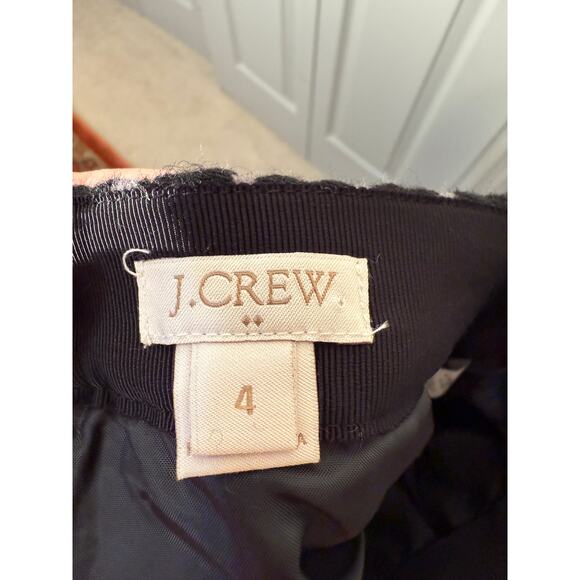 J Crew Skirt Women'S 4 Houndstooth Wool Blesn Pencil Mini Skirt - Picture 2 of 8